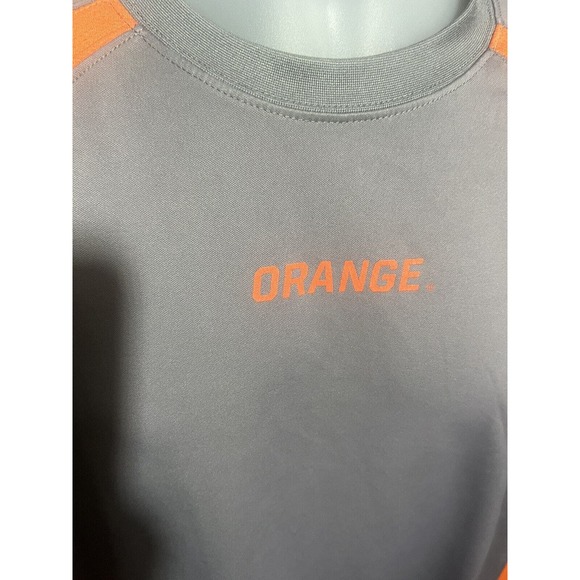 Syracuse University Short Sleeve T-Shirt Mens XL Gray‎ With Orange Stripe - Picture 3 of 7